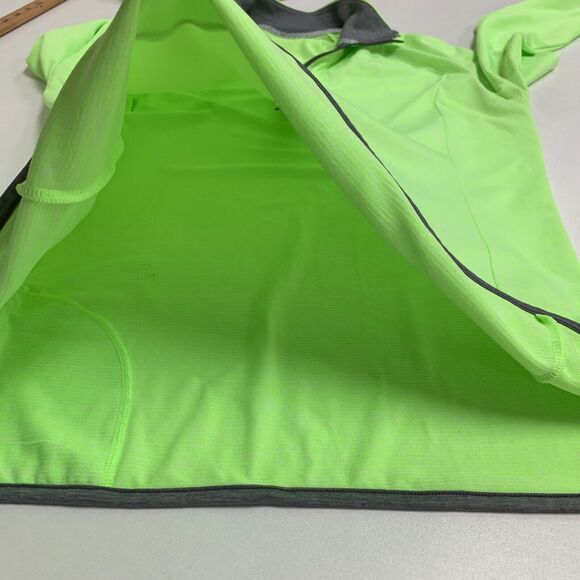 Under Armour Top Womens L Green Quarter Zip Threadborne Fitted Heat Gear Running - Picture 10 of 13